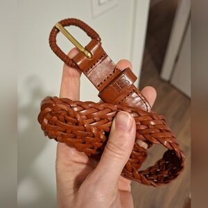 Daks Men's Brown/Cognac Woven Leather Belt (Multi-size)